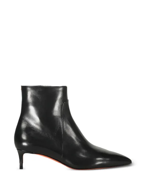 Santoni pointed-toe leather ankle boots Black WTLQ71755HI2NHPE