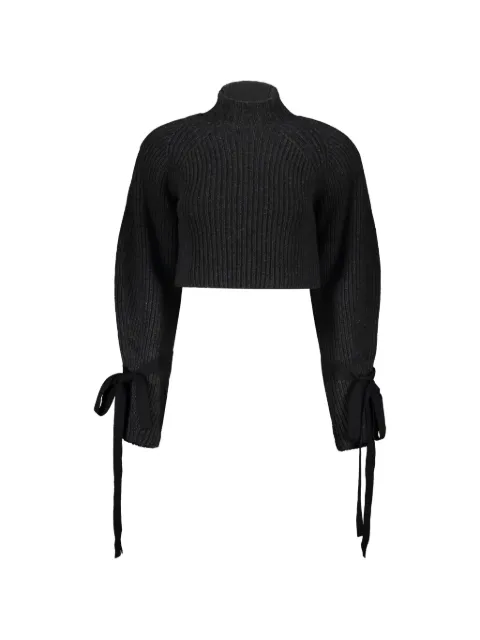 Ellery balloon-sleeve cropped sweatshirt Grey ELPF20TO00000010
