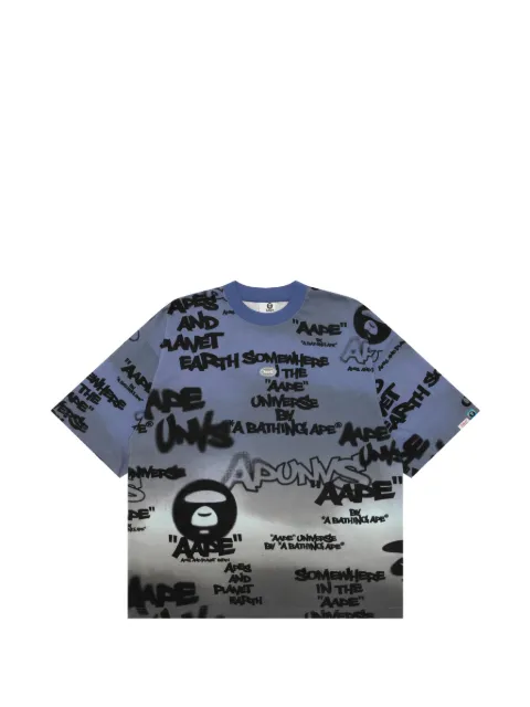 AAPE BY *A BATHING APE® graffiti-print T-shirt Grey ATE1878XXQ