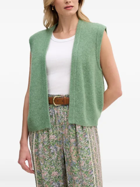 Mos Mosh MMThora ribbed-trim knit vest Green 177540