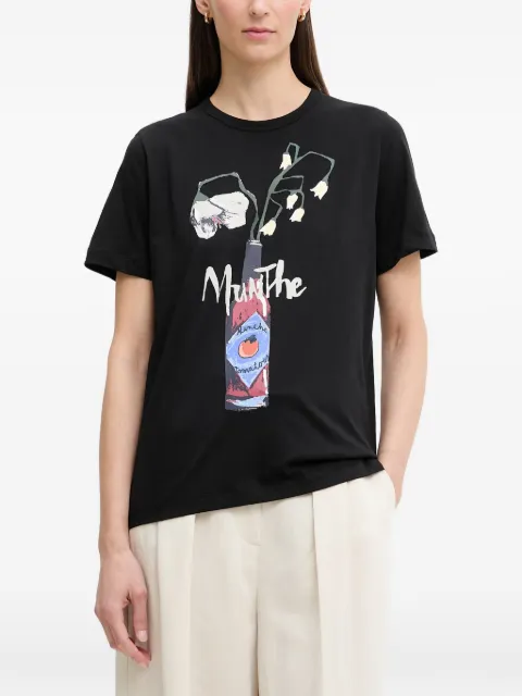 MUNTHE Bilcis graphic-print T-shirt Black 261113126160