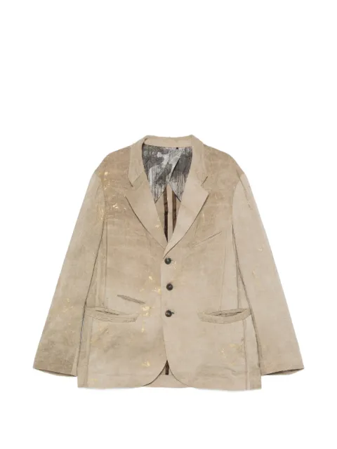 Ziggy Chen notched-lapels blazer Green 0M2610912