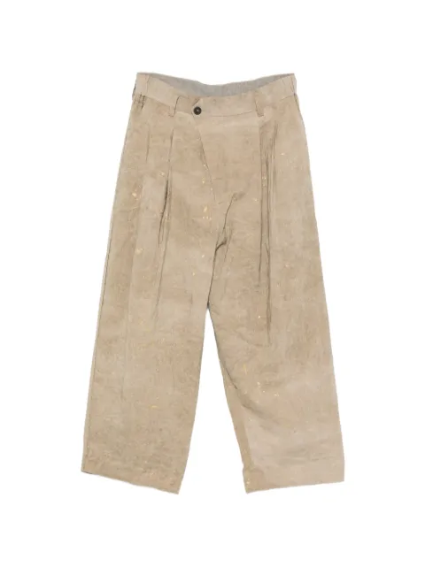 Ziggy Chen pleated trousers Green 0M2610515