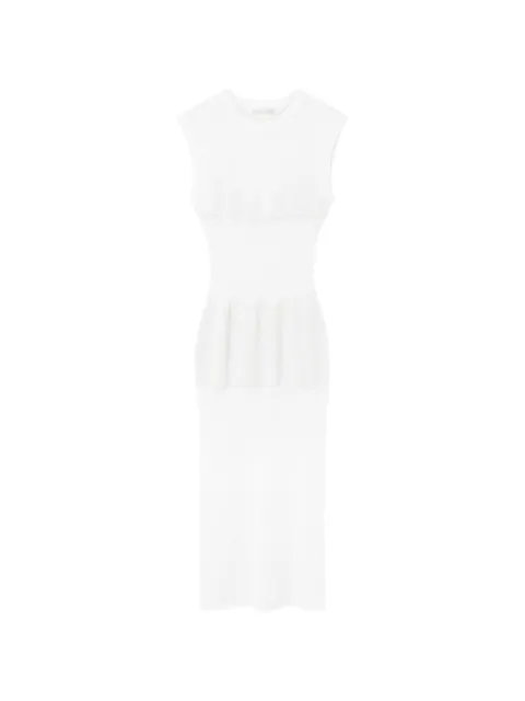 Stella McCartney sheer crochet midi dress White 6K12163S2651