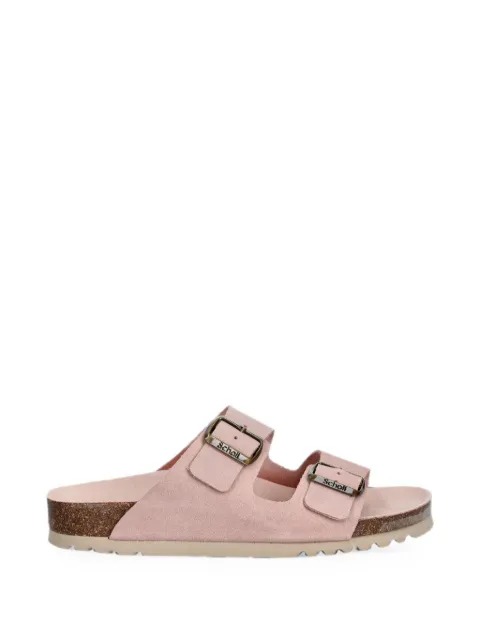 Scholl buckle-fastening double-strap slides Pink F305901048