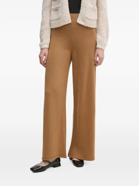 Sisley fine-knit wide-leg trousers Brown 122NMF00D