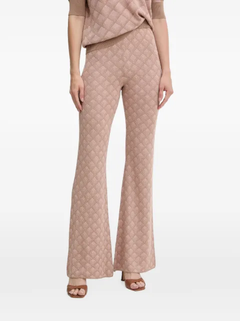 Silvian Heach Aris geometric-pattern flared trousers Neutrals GPA25201PA