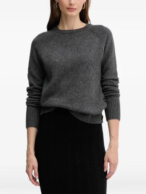 Silvian Heach button-detail raglan-sleeve sweater Grey GPA25233MA