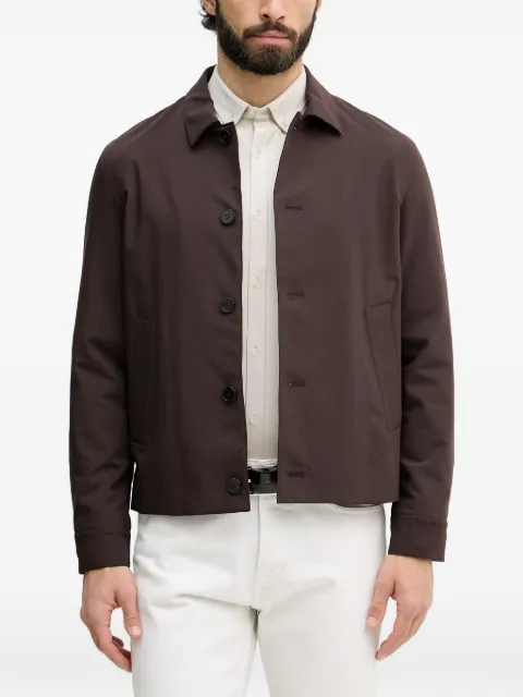Sisley button-up collared jacket Brown 29B3SN04P