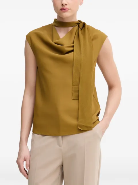Sisley tie-neck cowl-neck top Green 5SLFLQ0AS