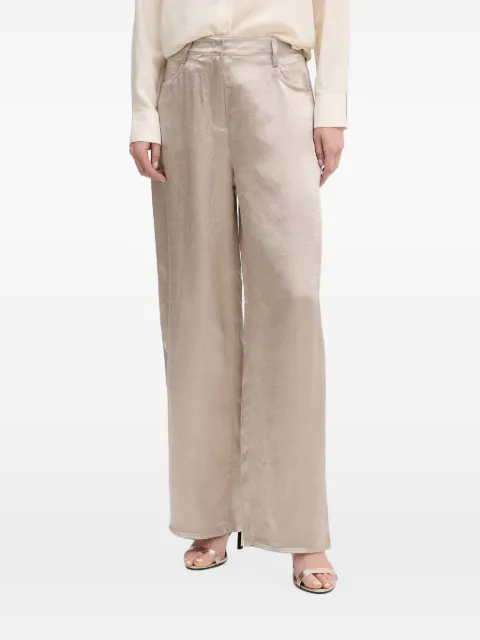 Sisley crinkled palazzo pants Silver 4Z1ZLE059