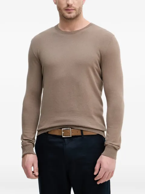 Sisley crew-neck long-sleeve sweater Brown 10F2S1C78