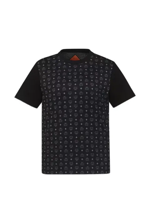 MCM monogram-print panelled t-shirt Black MFTGSMM02BK00L