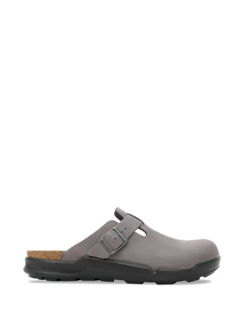 Birkenstock Boston Crosstown oiled leather mules Grey 1030392