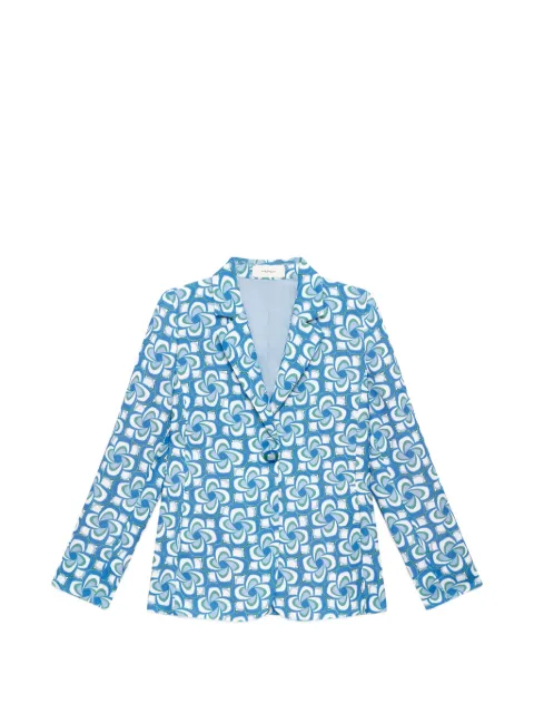 MALIPARMI Mouliné Cady patterned jacket Blue JD648250668A8189