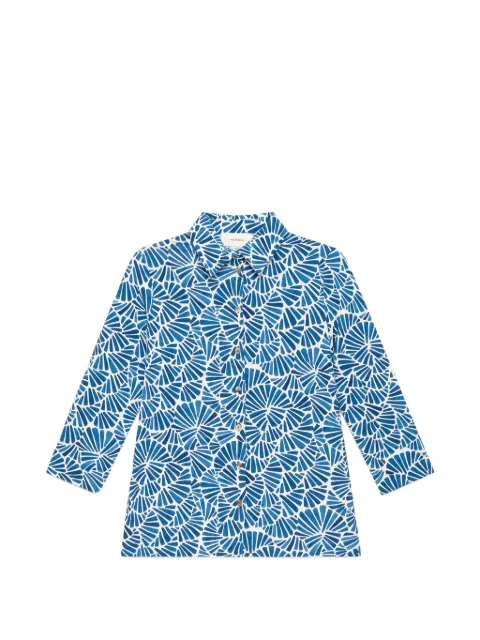 MALIPARMI shell-print shirt Blue JM558870672D8090