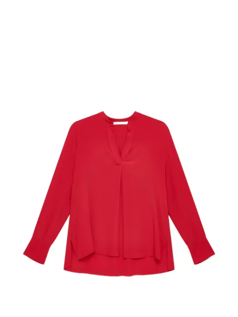 MALIPARMI crepe V-neck shirt Red JM10335067231013