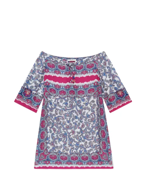 MALIPARMI Sunset paisley-print mini dress Blue JF669750662A8185