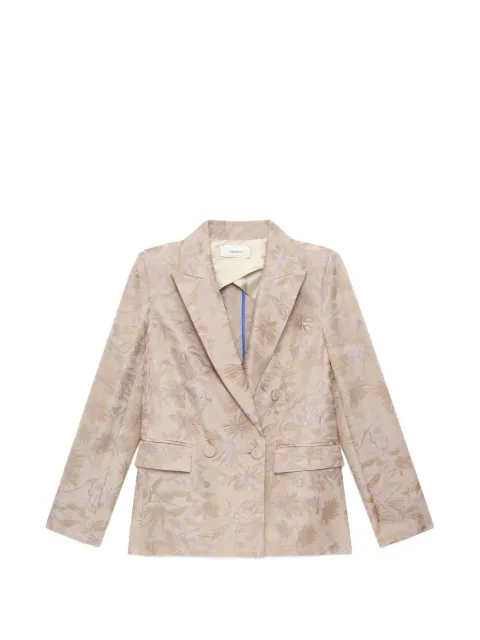 MALIPARMI Breeze D' Été jacquard blazer Neutrals JD647050670B1296