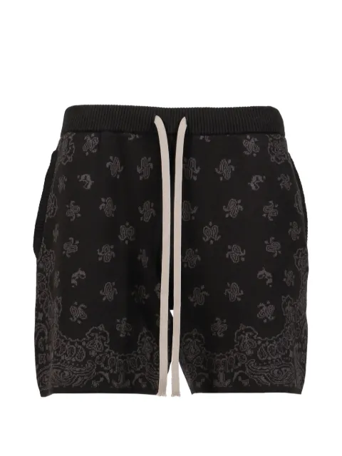 JUN/NAKAYAMA paisley-pattern drawstring shorts Black JNSS26002