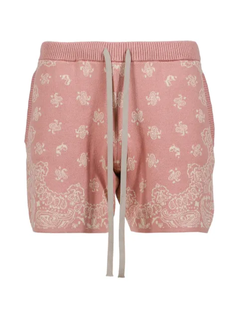 JUN/NAKAYAMA paisley-pattern knitted shorts Pink JNSS26002