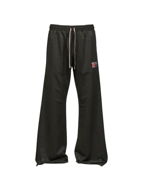 JUN/NAKAYAMA logo-patch mesh track pants Black JNSS26011