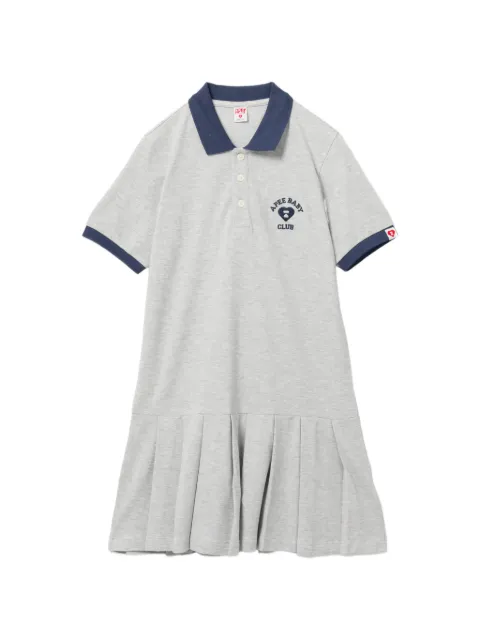 APEE™ by *A BATHING APE® pleated-skirt polo dress Grey 0PXDSAS497A6QGY200S