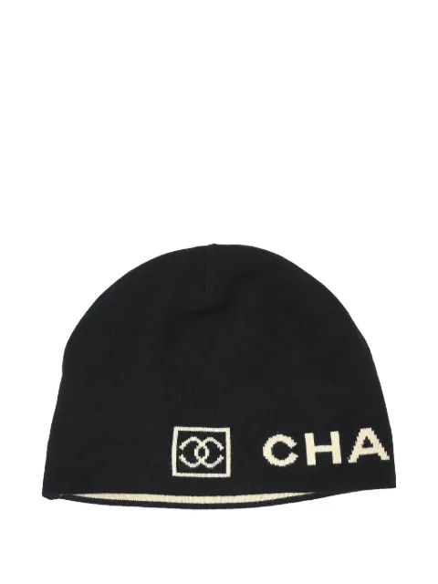 CHANEL Pre-Owned 1990-2000s beanie hat Black 136256