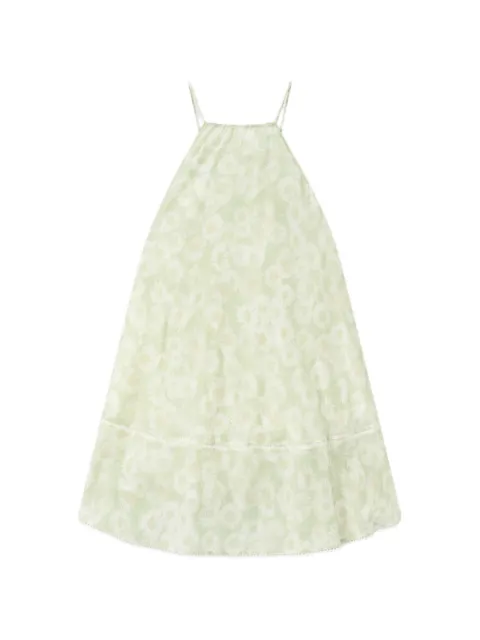 Stella McCartney daisy print halterneck mini dress Green 6A07003IS100