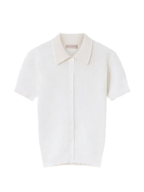 Stella McCartney sheer crochet short-sleeve shirt White 6K12243S2651