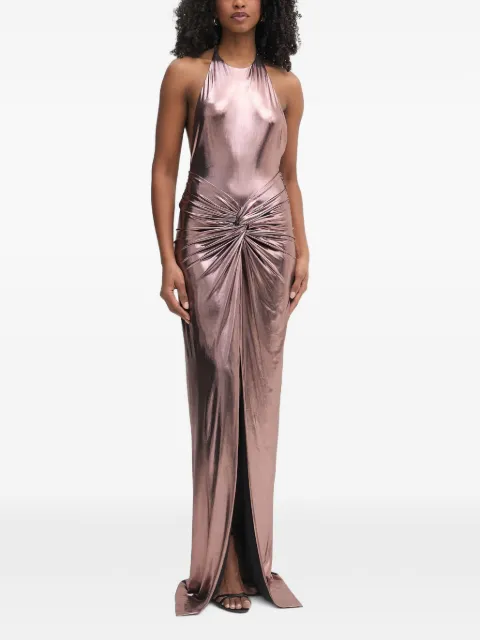 Retrofete Anida twist-detail halterneck maxi dress Pink RSS251147117