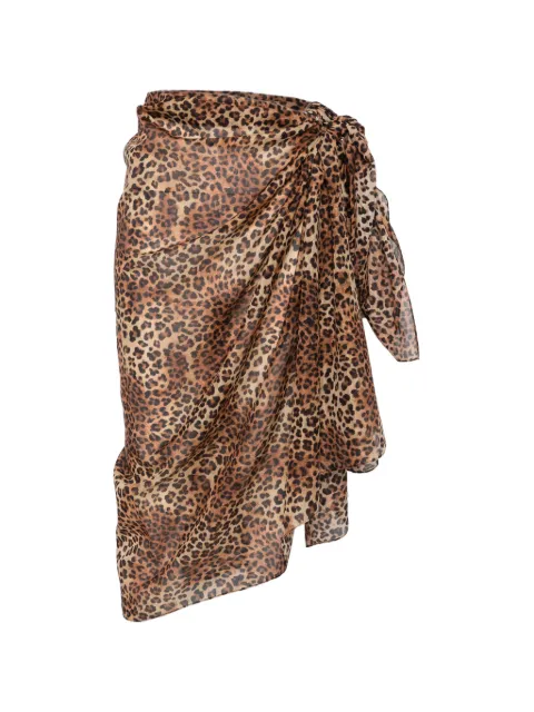 MC2 Saint Barth Thaiti leopard-print sarong Brown TAIT001