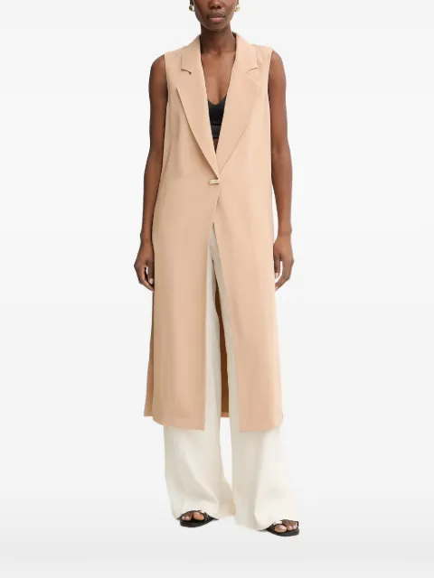 SIMONA CORSELLINI sleeveless notch-lapel coat Neutrals P26CPGL00501