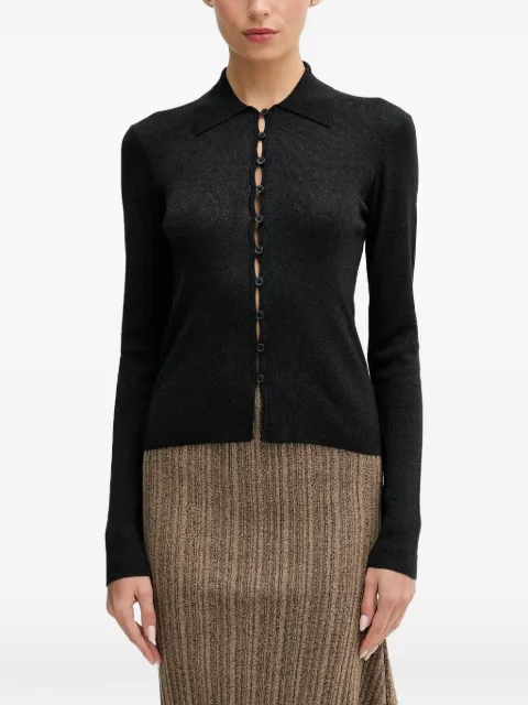 Sisley button-up collared cardigan Black 14Z4L500U