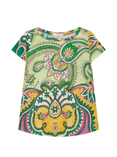 MALIPARMI paisley-print flared T-shirt Green JK029570673D6084