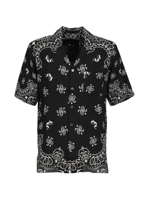 JUN/NAKAYAMA paisley-print short-sleeved shirt Black JNSS26014BLK