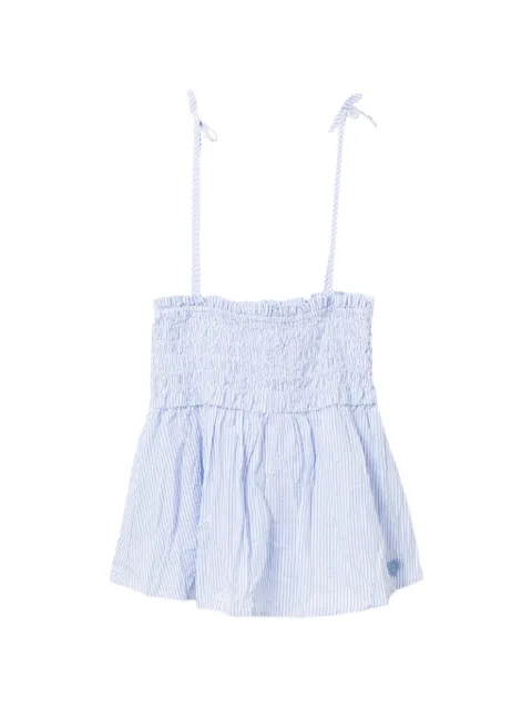 APEE™ by *A BATHING APE® striped smocked top Blue 0PXSRAS448B6QBLA00S