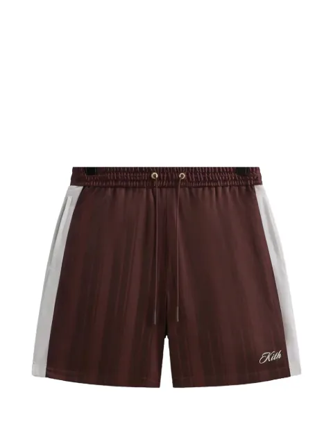 KITH pinstripe tricot shorts Brown KHM060697601