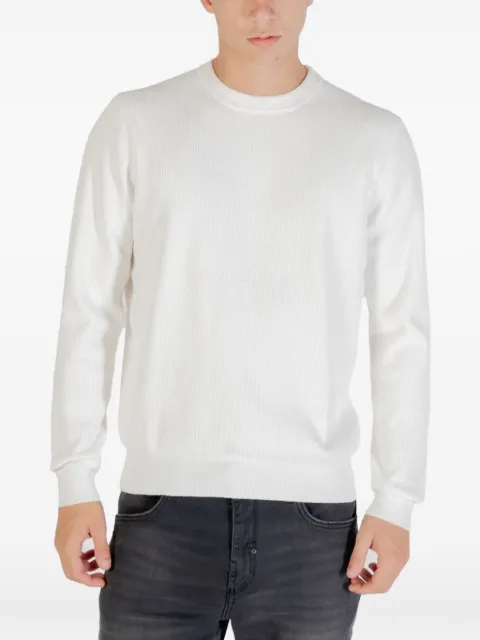 Antony Morato ribbed-knit crew-neck sweater Neutrals MMSW01558YA500096
