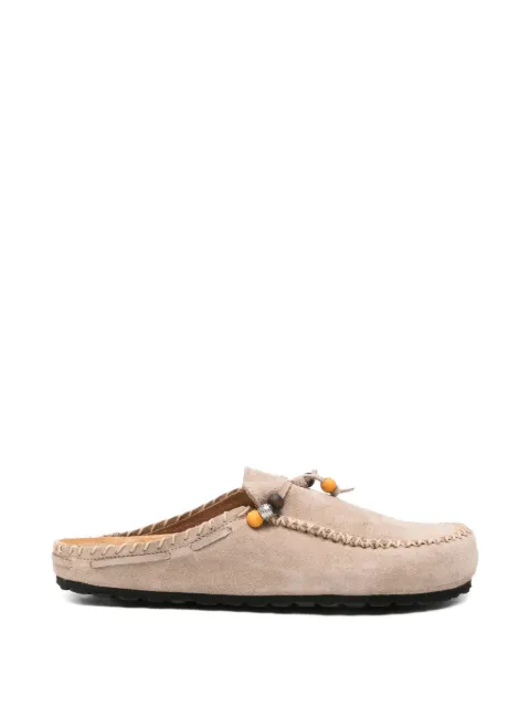 Lagoa New Negril bead-embellished whipstitch-trim slides Neutrals SS26NENEU