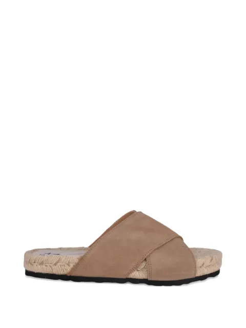 Manebi crossover-strap suede sandals Brown W19DX