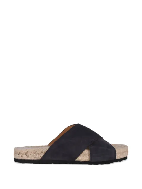 Manebi suede crossed-strap sandals Blue K16DX