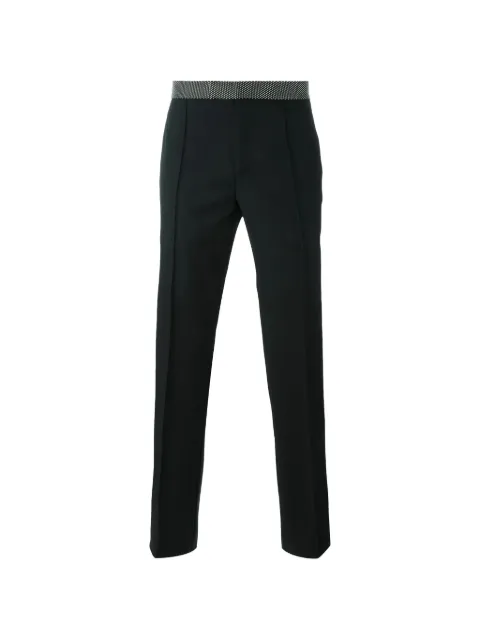 Alexander McQueen studded-waistband tailored trousers Black 408657QG7Z7