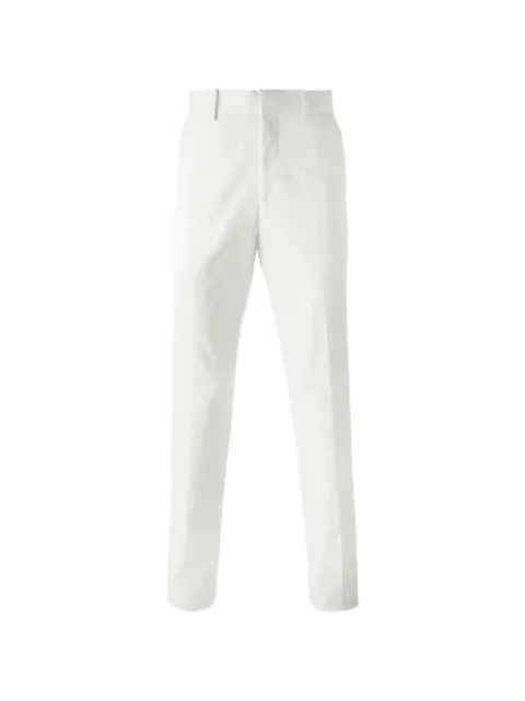 Alexander McQueen pressed-crease tailored trousers White 372270QE0S1