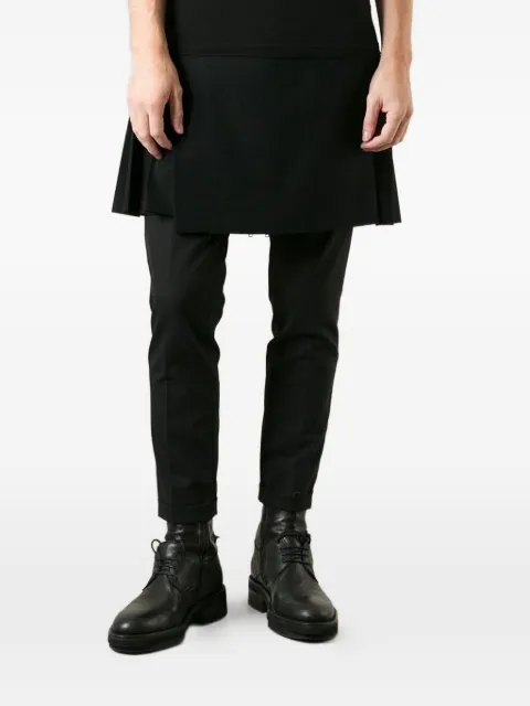 Alexander McQueen zip-detail pleated skirt Black 362186QD2U0