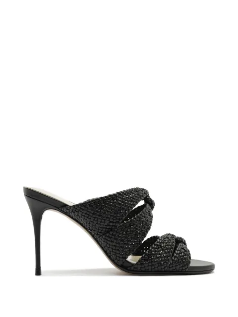 Alexandre Birman Sabrina woven leather mules Black B357000015