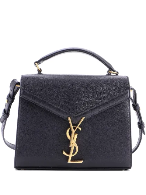 Saint Laurent Pre-Owned Cassandra Top Handle Bag Leather Mini shoulder bag Black HQOO5PW7SBR2CFJO