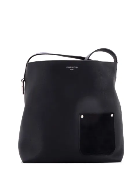 Louis Vuitton Pre-Owned Verso LV Touch Calfskin and Suede hobo bag Black CBSHL5BUQ8FG774H