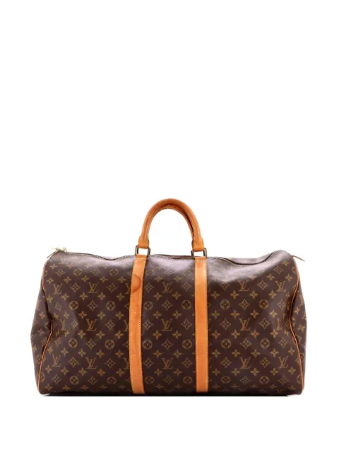 Louis Vuitton Pre-Owned Keepall Bag Monogram Canvas 55 travel bag Brown 1R3H1HZKYNC88BTW