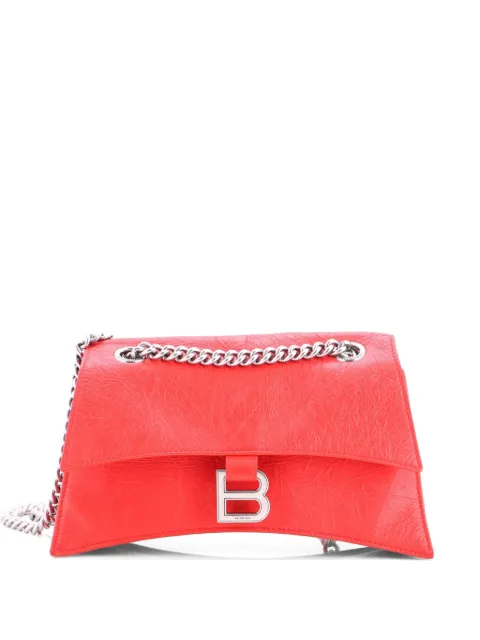 Balenciaga Pre-Owned Crush Chain Flap Bag Leather Small crossbody bag Red J0YA30DSHFMZLE2K